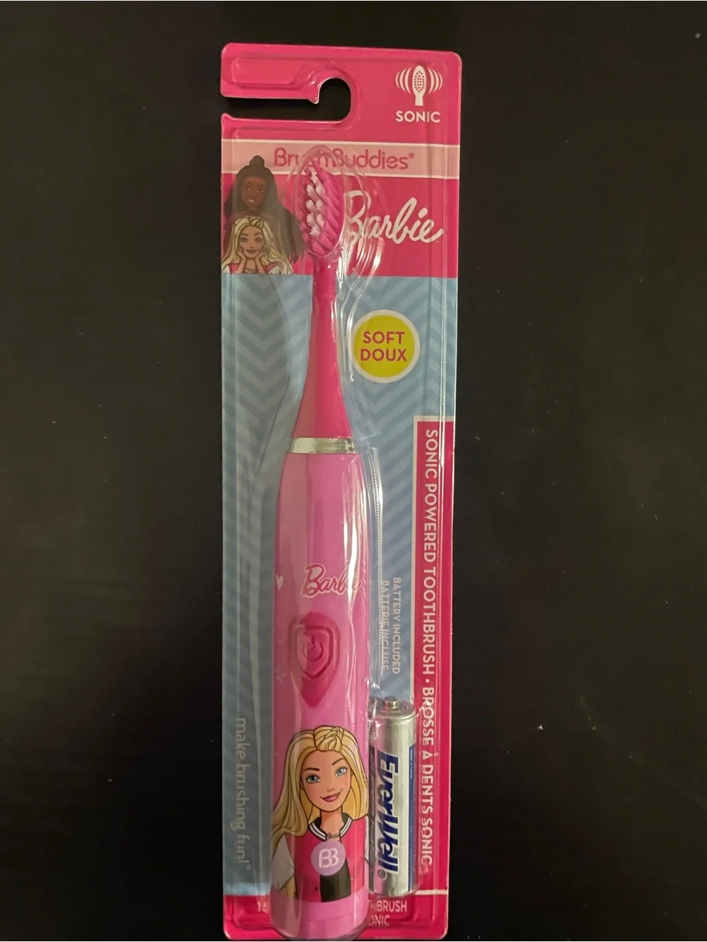 Barbie Pink Sonic Kids Toothbrush with Soft Bristles